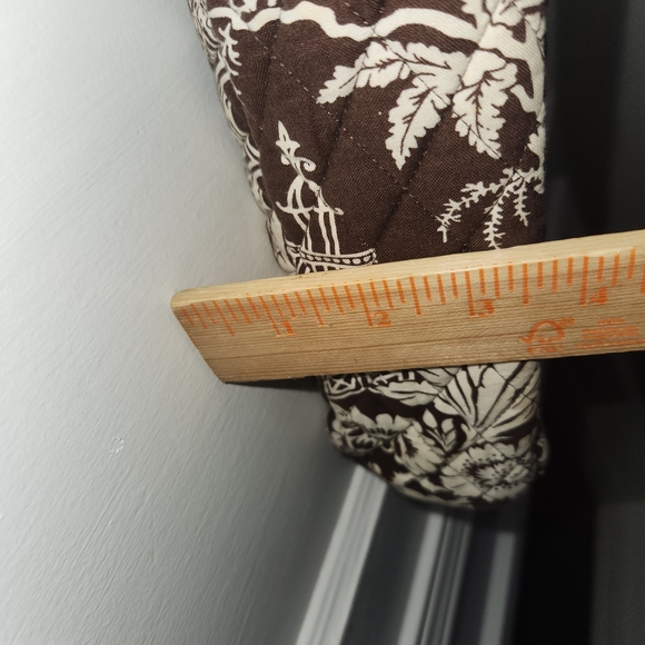 Vera Bradley Brown and Cream Floral Tote Bag - Picture 14 of 16